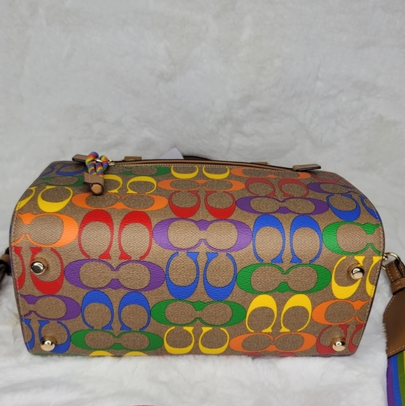NWT Coach Rainbow Signature Purchase Bag - Picture 5 of 11